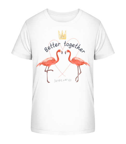 Better Together Flamingos - T-shirt bio Enfant Stanley Stella - Blanc - Devant