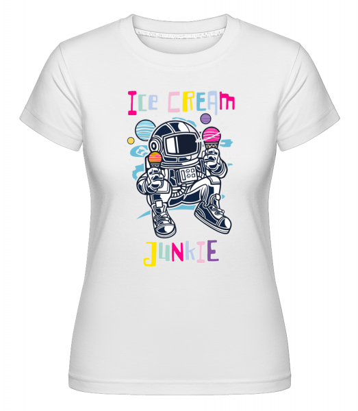 L'astronaute crème glacée -  T-shirt Shirtinator femme - Blanc - Vorn