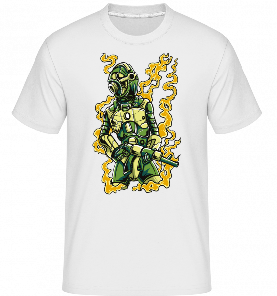 Robot Soldier -  T-Shirt Shirtinator homme - Blanc - Vorn