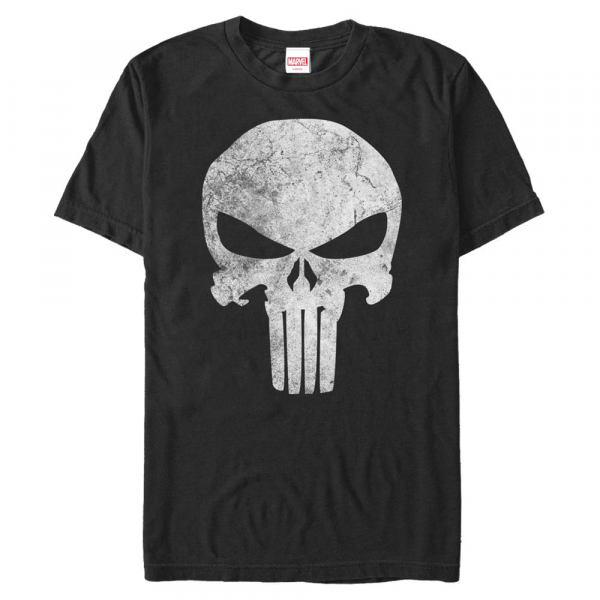 Marvel - Punisher Distressed Skull - Homme T-shirt - Noir - Devant