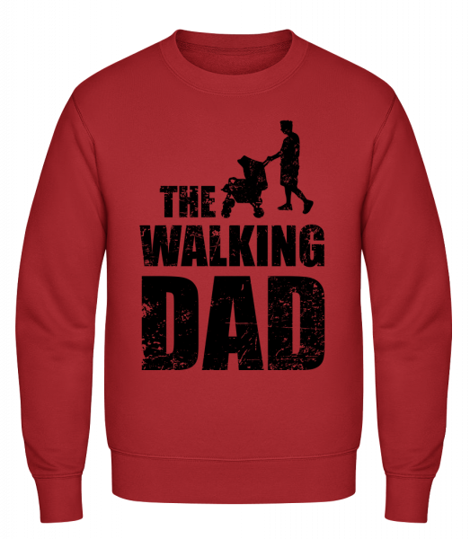 The Walking Dad - Sweat-shirt classique avec manches set-in - Rouge - Vorn
