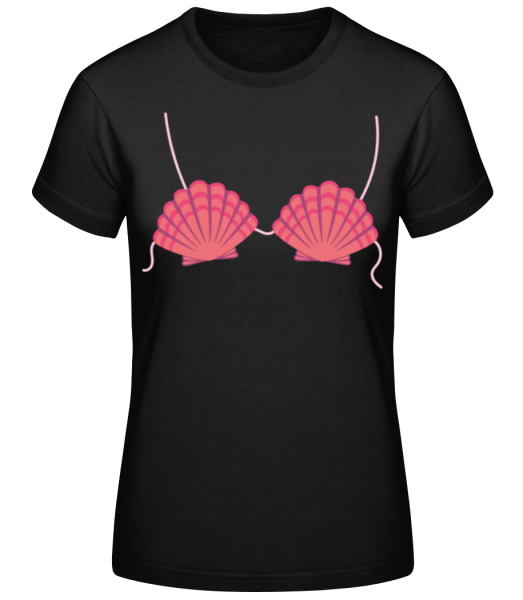 Bikini Coquillage - T-shirt standard Femme - Noir - Devant