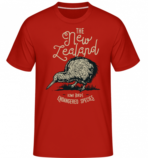 Kiwi New Zealand -  T-Shirt Shirtinator homme - Rouge - Vorn
