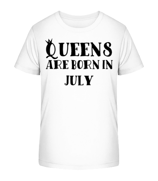 Queens Are Born In July - T-shirt bio Enfant Stanley Stella - Blanc - Devant
