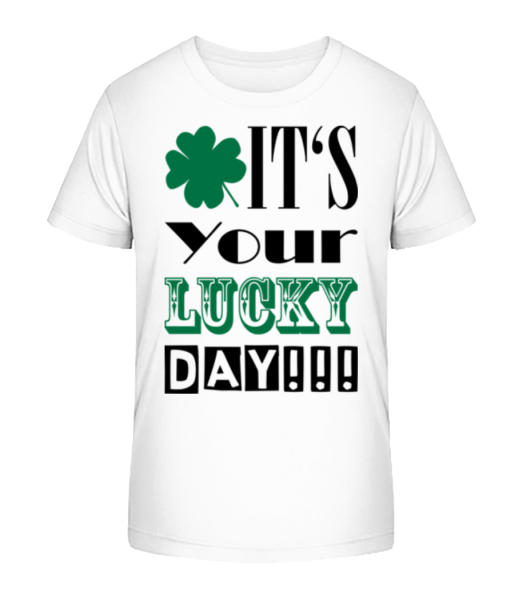 It's Your Lucky Day - St. Patrick's Day - T-shirt bio Enfant Stanley Stella - Blanc - Devant