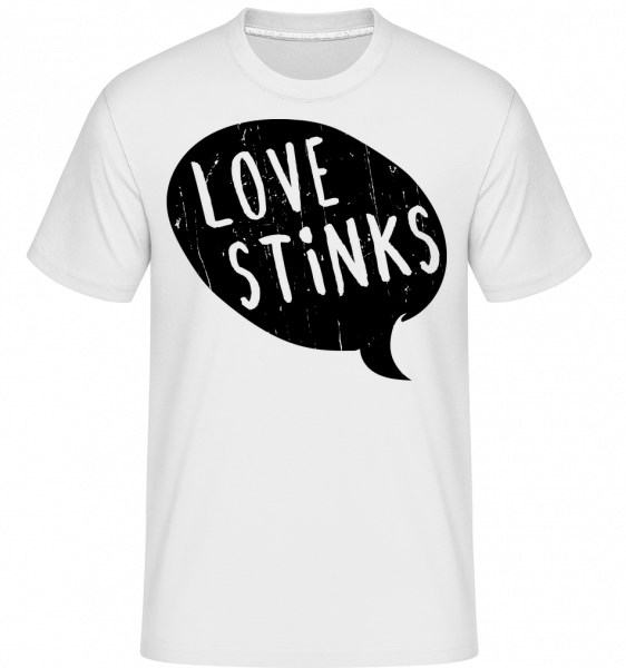 Love Stinks Bubble -  T-Shirt Shirtinator homme - Blanc - Vorn