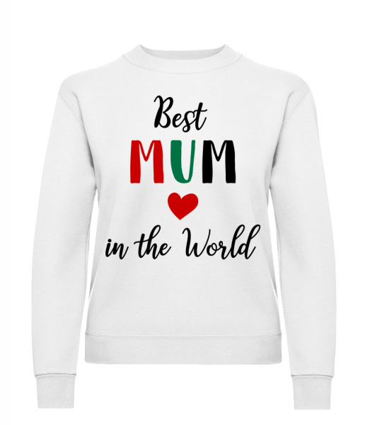 Best Mum In The World - Sweatshirt Femme - Blanc - Vorn