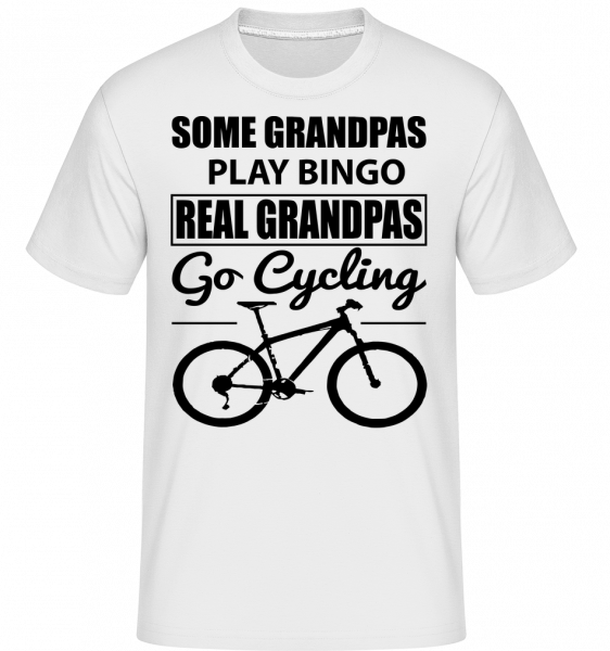Real Granpas Go Cycling -  T-Shirt Shirtinator homme - Blanc - Vorn