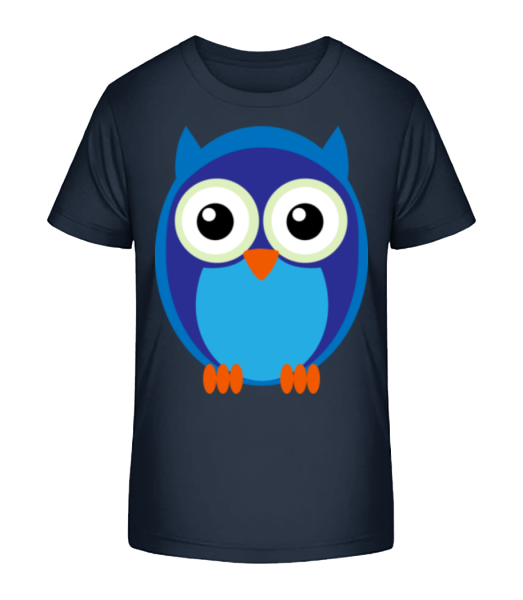 Kids Owl Blue - T-shirt bio Enfant Stanley Stella - Bleu marine - Devant