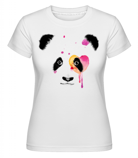 Panda Aquarelle -  T-shirt Shirtinator femme - Blanc - Vorn
