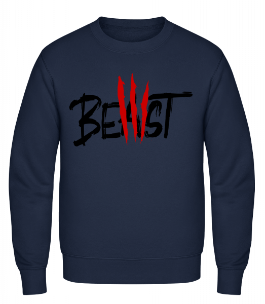 Beast - Sweat-shirt classique avec manches set-in - Marine - Vorn
