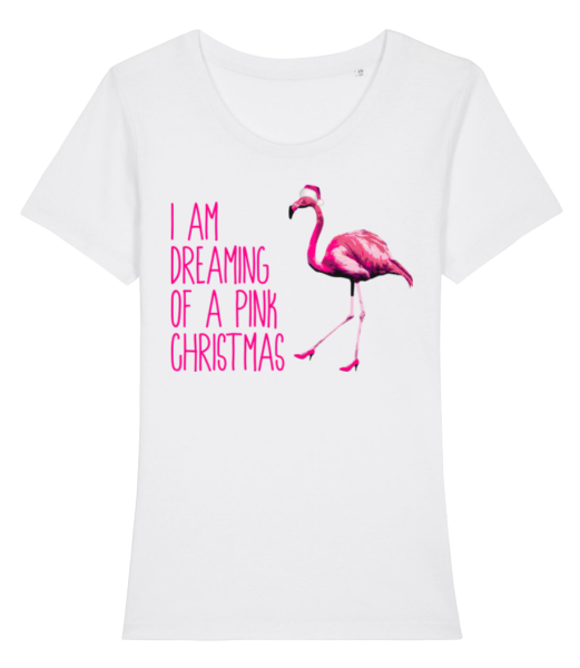 Pink Christmas - T-shirt bio Femme Stanley Stella - Blanc - Devant