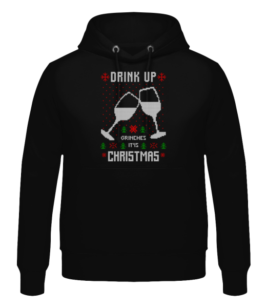 Drink Up Grinches - Sweat à capuche Homme - Noir - Devant