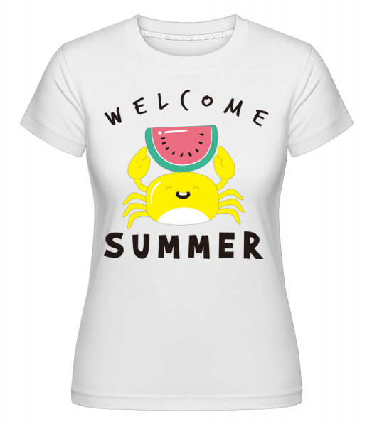 Welcome Summer Crab -  T-shirt Shirtinator femme - Blanc - Vorn