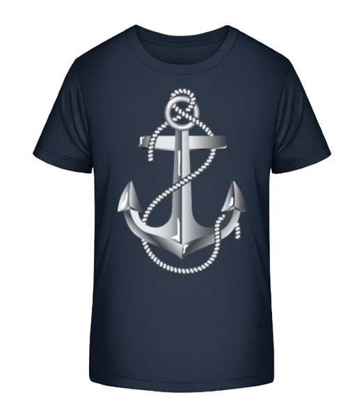 Anchor Rope Comic Silver - T-shirt bio Enfant Stanley Stella - Bleu marine - Devant
